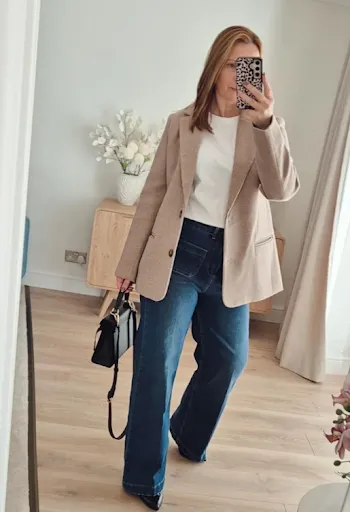Blazer With Straight-Leg Jeans