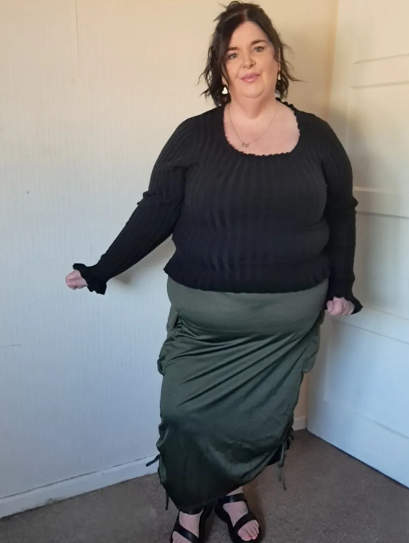 Midi Pencil Skirt with Oversized Sweater