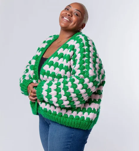 Chunky Knit Cardigan Look