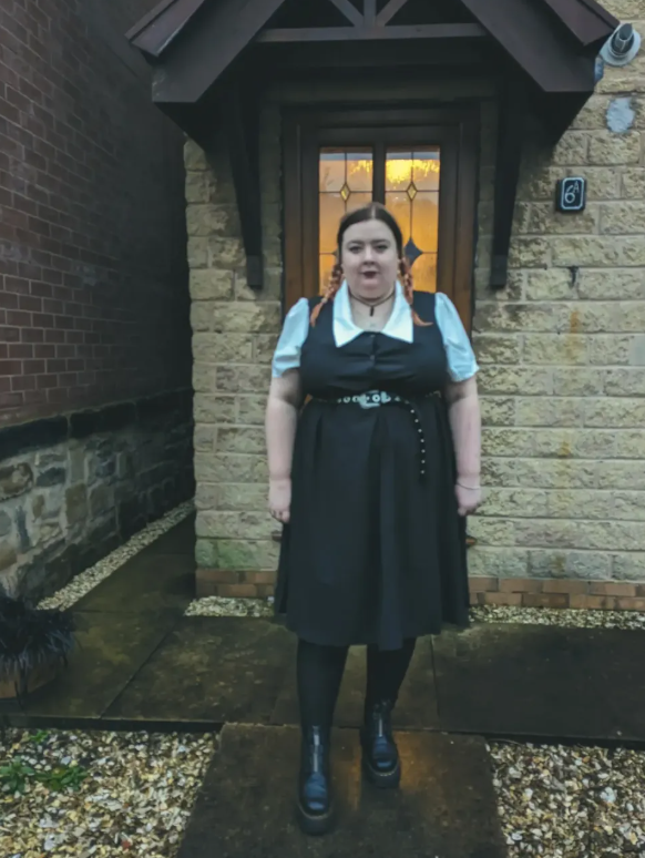 Gothic Schoolgirl Pinafore Dress