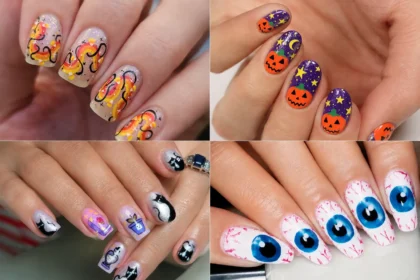 cute halloween nails image