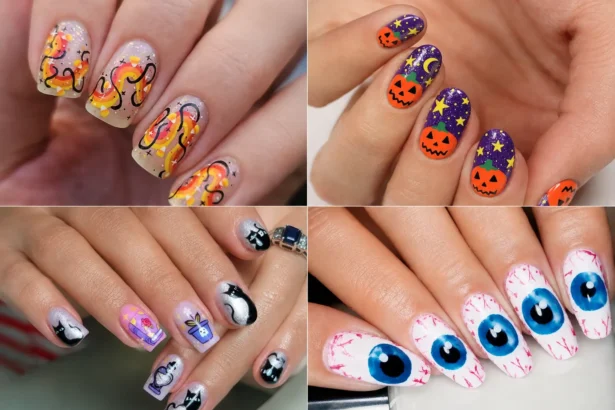cute halloween nails image
