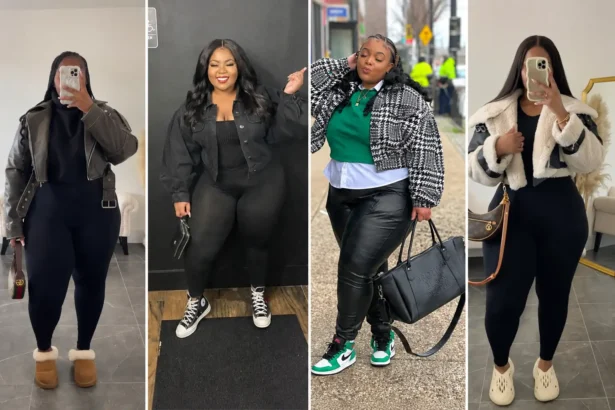 plus size fall outfit black women image
