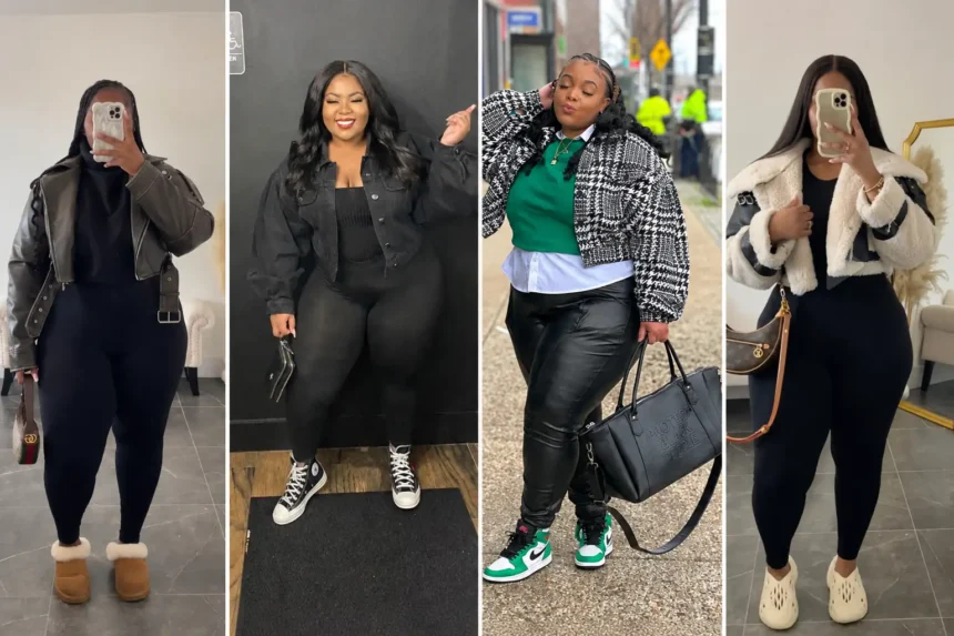 plus size fall outfit black women image