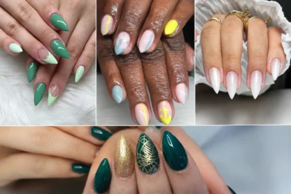 Short Stiletto Nails Bringing Graceful Color and Artistic Charm