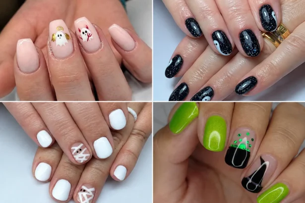 simple halloween nails image
