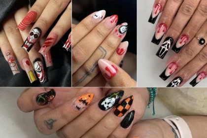 spooky halloween nails image