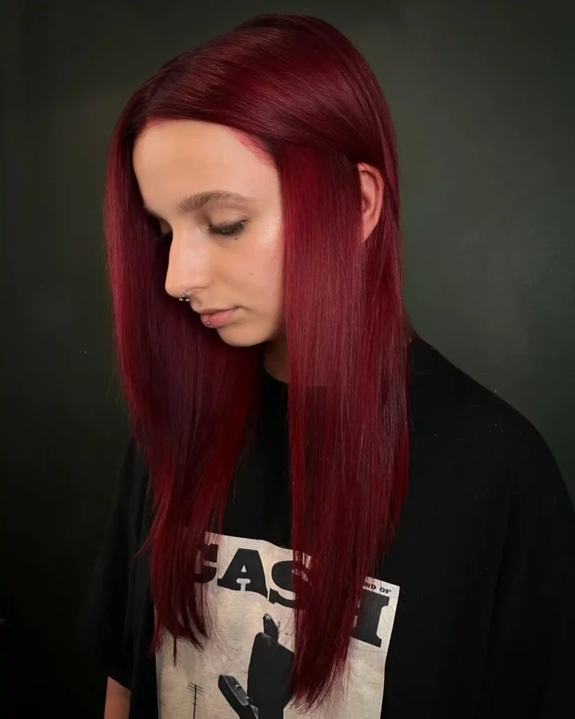 Velvet Red Vampire Hairstyle