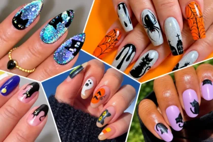 Black Cat Nail Ideas for Charming and Creative Halloween Art