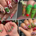 Grinch Christmas Nails Art Ideas with Playful Designs and Creative Seasonal Charm