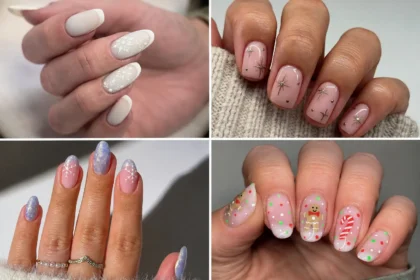 Christmas Nail Ideas for Simple Short Styles With Festive Details