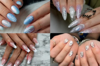 Christmas Winter Nail Designs With a Beautiful Frosty Glow