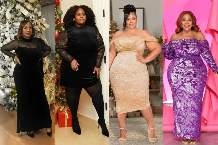 Christmas Party Outfits Ideas for Plus-Size Black Women That Shine