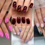 Christmas Gel Nail Ideas for Short Nails With Festive Detail