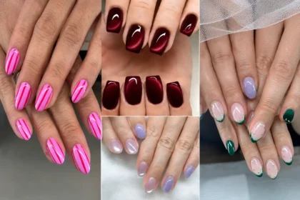 Christmas Gel Nail Ideas for Short Nails With Festive Detail