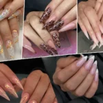 Nude Stiletto Nails with Delicate, Modern and Pretty Nail Details